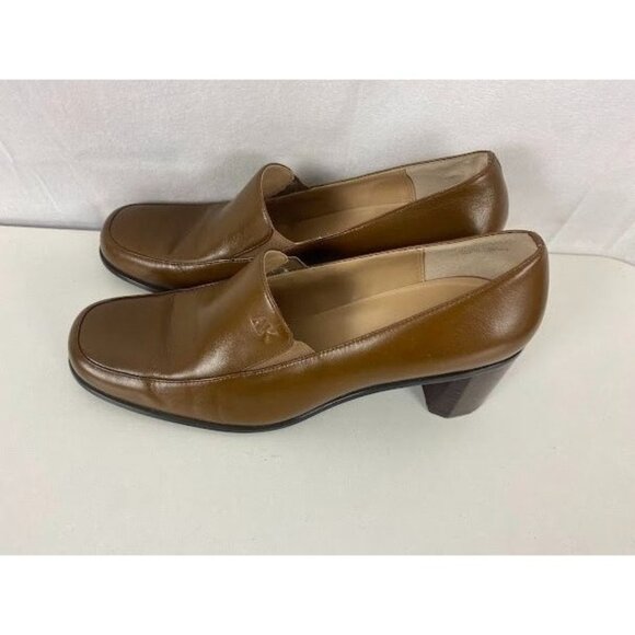 AK Anne Klein Tan Heel Loafers Women's Size 9 - Picture 2 of 5